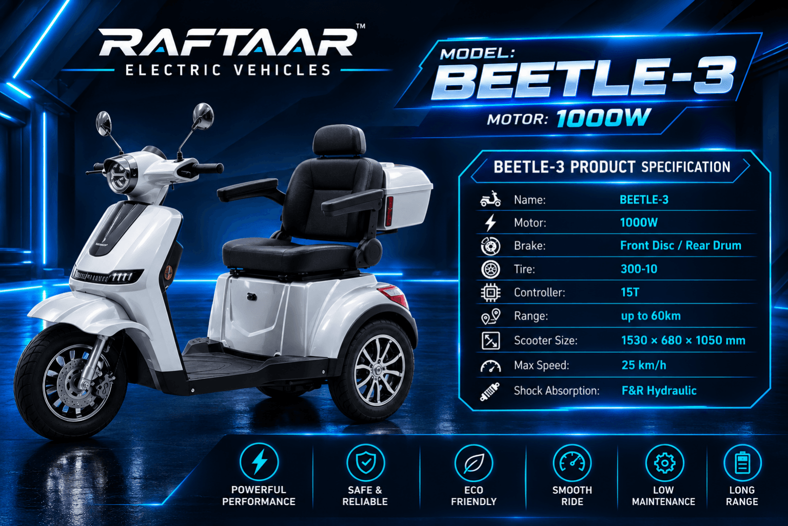 Beetle-3 catalog sheet with original specifications